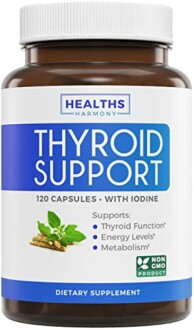 Thyroid Support with Iodine - 120 Capsules: Improve Energy & Metabolism